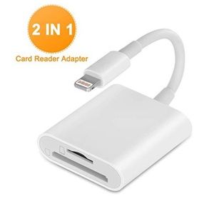 Vellee SD Card Reader 2 in 1 memory card camera reader works with iPhone iPad